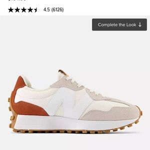 New Balance Men's White and Tan Sneakers